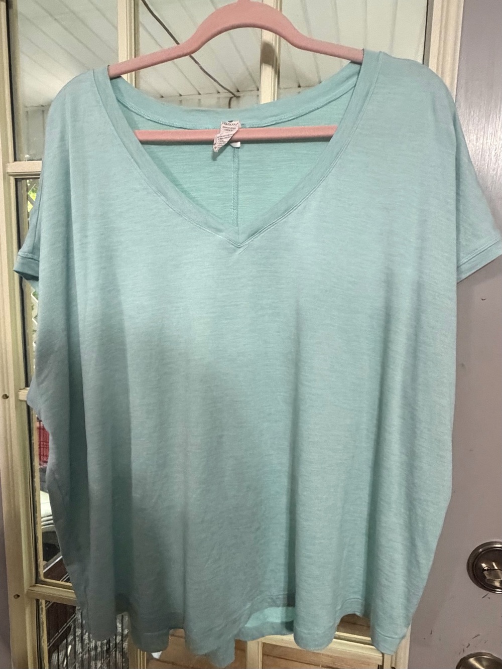 Velocity Light Aqua V-Neck Short Sleeve Tee